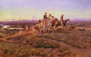 Charles M Russell Men of the Open Range china oil painting reproduction